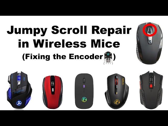 How to fix wireless mouse scroll wheel jumping up and down || Jumpy Scrolling wheel (Encoder repair)