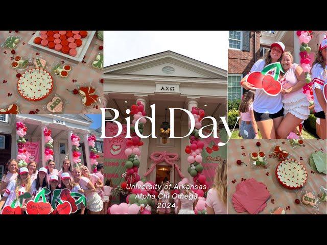 Bid Day At the University of Arkansas | Alpha Chi Omega | 2024