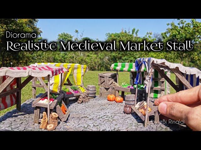 DIY Realistic Medieval Market Stall Diorama | Step-by-Step Tutorial