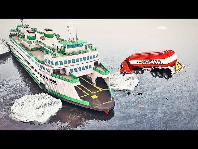 Cars attacking Giant Ferry | Teardown