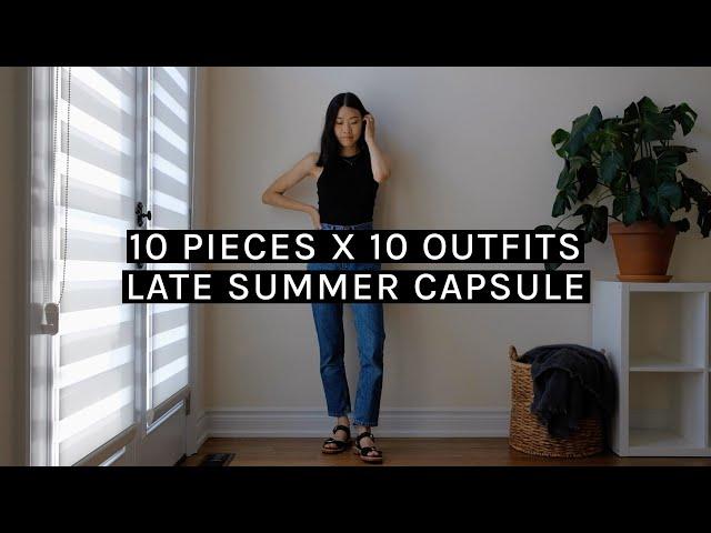 Late Summer Capsule Wardrobe - 10 Outfits From 10 Pieces | #10x10challenge