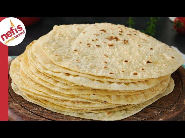 3-INGREDIENT Easy Lavash Bread Recipe | Turkish FlatBread [NO OVEN & NO YEAST] 