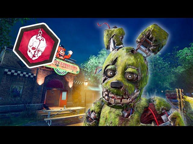 New Killer "Springtrap" Gameplay Mori FNAF | Dead By Daylight PTB (No Commentary)