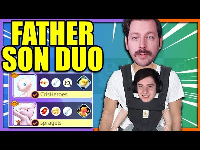 Father and Son Duo with SPRAGELS Support Coaching MEW + MEWTWO Y | Pokemon Unite