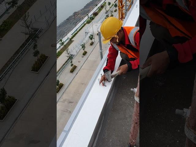 Anchor Bolts Glass Balustrade Steel Bracket Installation #construction #façade #bracket  #shorts