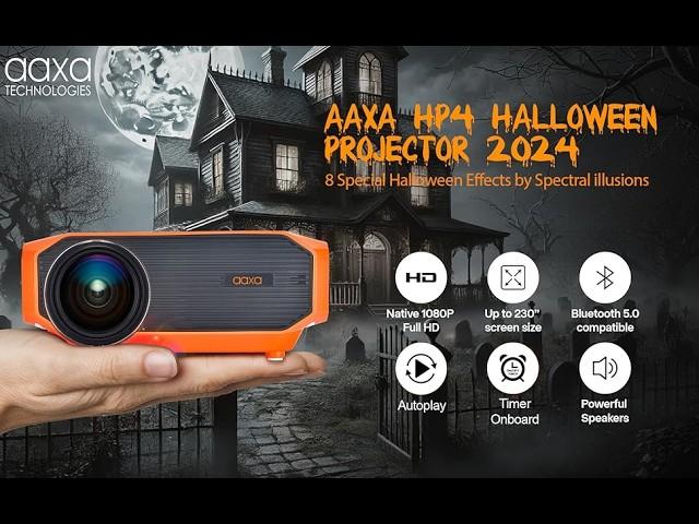 AAXA HP4 Halloween Projector (2024 Upgrade)