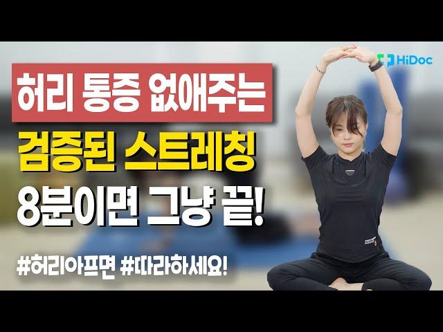 과학적으로 검증된 허리 스트레칭! 8분이면 그냥 끝! 허리 아프신 분들 필독!