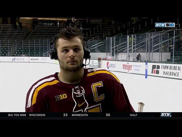 Tyler Sheehy Talks to BTN After 5-4 Win Over Spartans