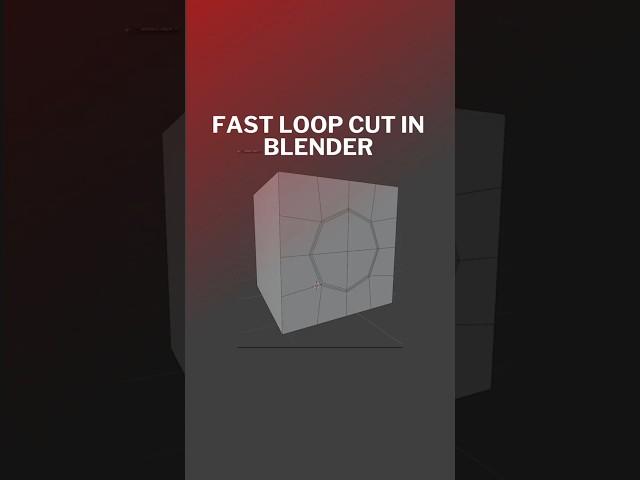 How To Add Loop Cut Faster in Blender