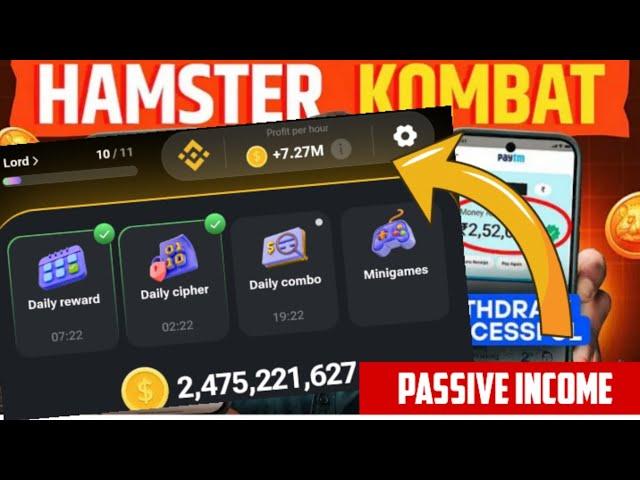 Hamster Kombat Passive Income Hamster Coins Vs Per Hours Issue Withdrawal Bank Account