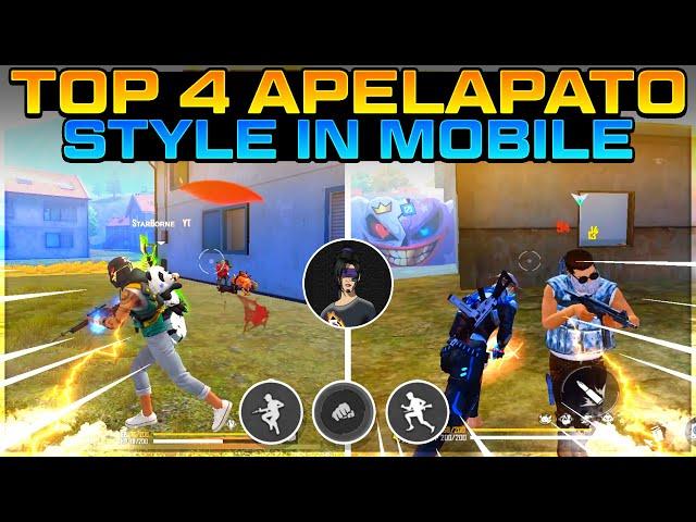 Apelapato All Style Trick On Mobile Phone | Top 4 Pc movement Trick on mobile