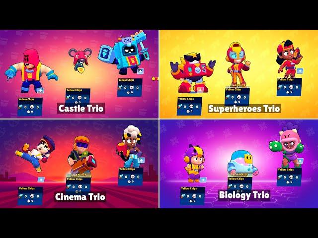 ALL 33 TRIOS IN BRAWL STARS | Winning & Losing Animations | #SpongeBob X #BrawlStars