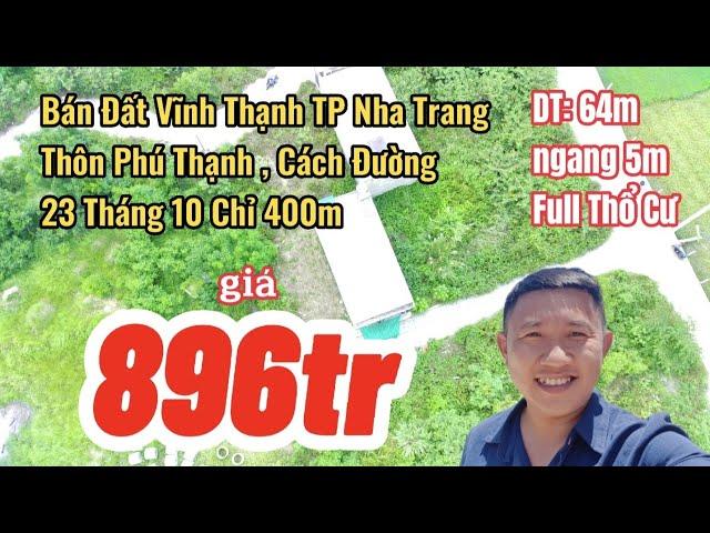 Bán Đất Nha Trang Khánh Hòa|Bán Đất Xã Vĩnh Thạnh Gần Đường 23 Tháng 10|Mua Bán Đất Xã Vĩnh Thạnh