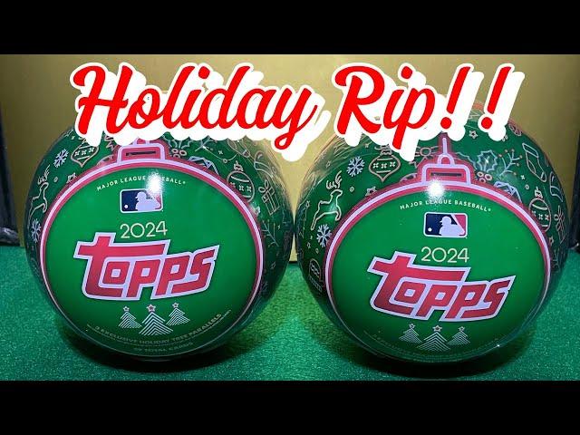 2024 Topps Holiday Tin baseball card Pack Opening