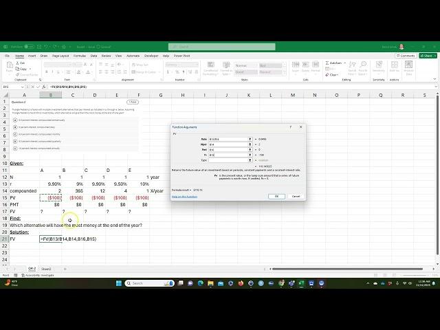 How to show your work on Excel