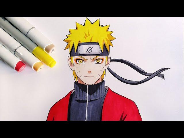 How to Draw Naruto Uzumaki Sage Mode - Naruto Shippuden | Step By Step Tutorial