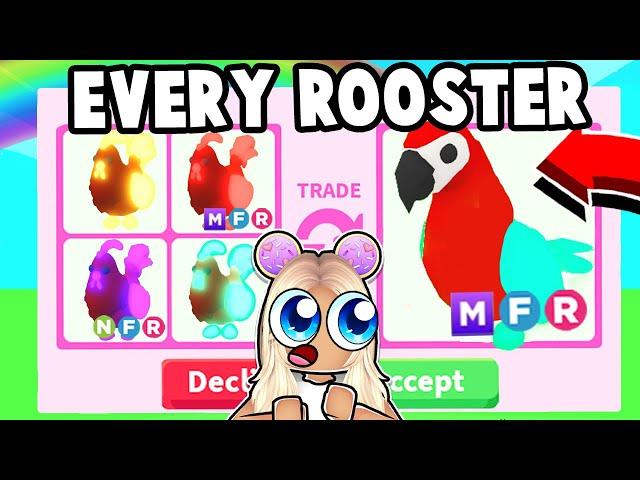 I traded EVERY *NEW* ROOSTER in Adopt Me! (Farm Update)