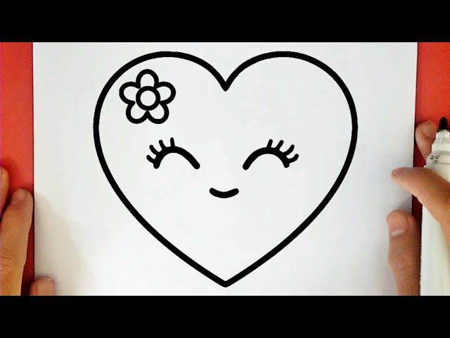 كيف ترسم قلب كيوت وسهل خطوة بخطوة / رسم سهل / تعليم الرسم للمبتدئين || Cute Heart Drawing