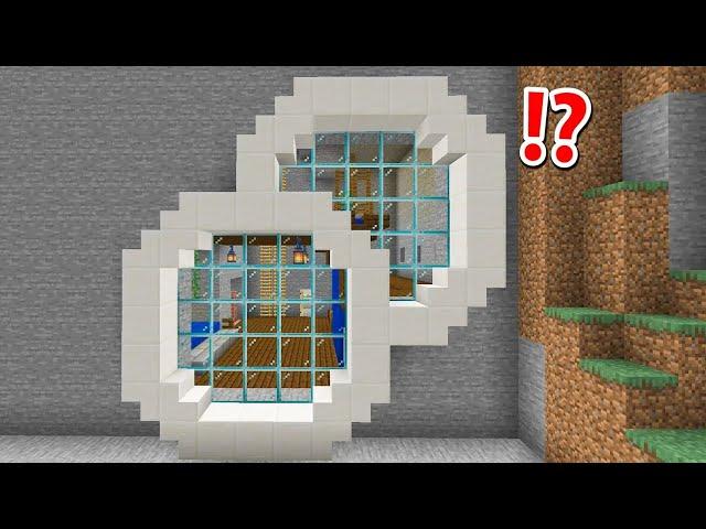 How to Build A Mountain Secret House in Minecraft