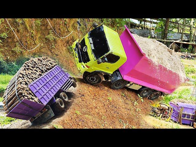 TRUK OLENG Dump Truk Hino 500 Trinton Truk Canter ENGKEL GAGAL OLENG Truk OFROAD Rc Handmade