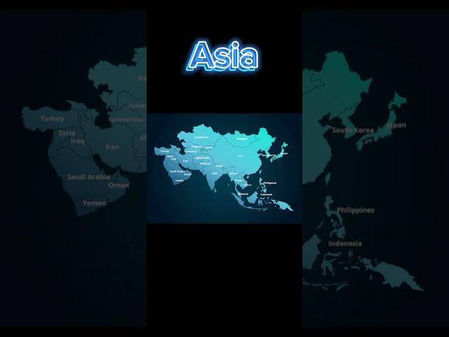 Most populated country in every continent