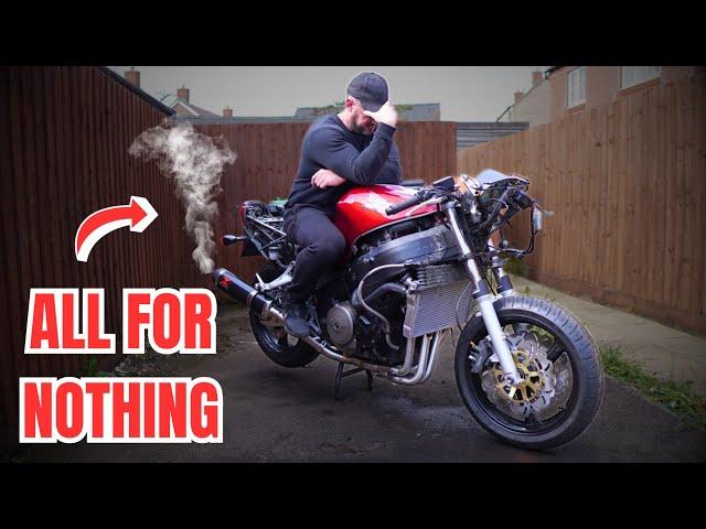 ATTEMPT TO START MY CHEAP HONDA CBR1100XX BLACKBIRD