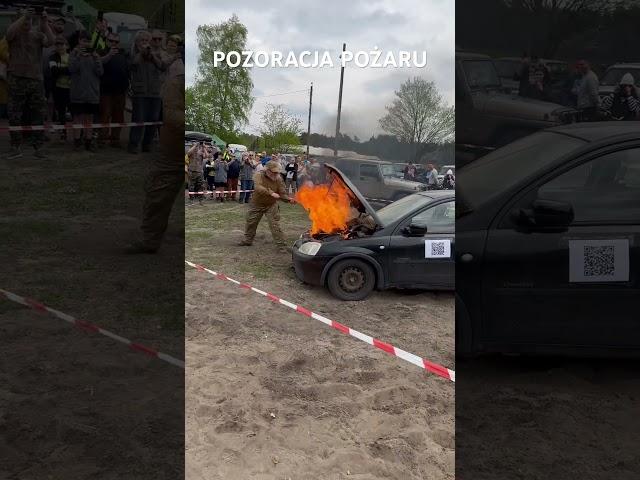 Pozoracja pożaru pojazdu #car #polska #offroad #osp #psp #strażpożarna #fire #4x4 #cars #auto #straż