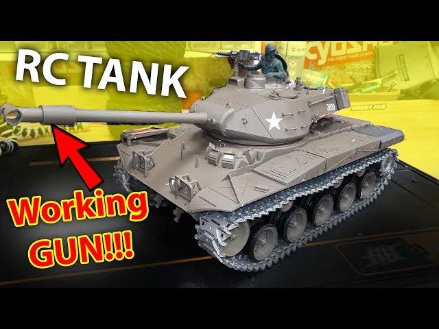 TOO Dangerous for kids - RC TANK with working GUN Heng Long 1/16 3839-1