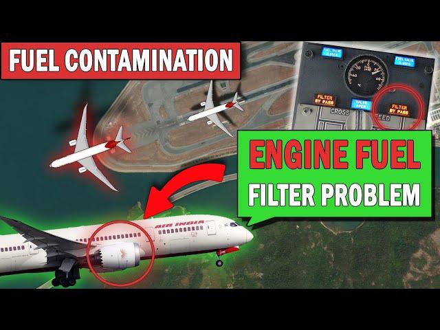 Air India B787 Potential Fuel Contamination | ENGINE FUEL FILTER Warning