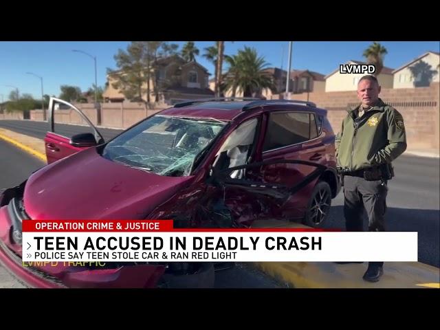 Las Vegas teen accused of causing fatal crash in stolen car