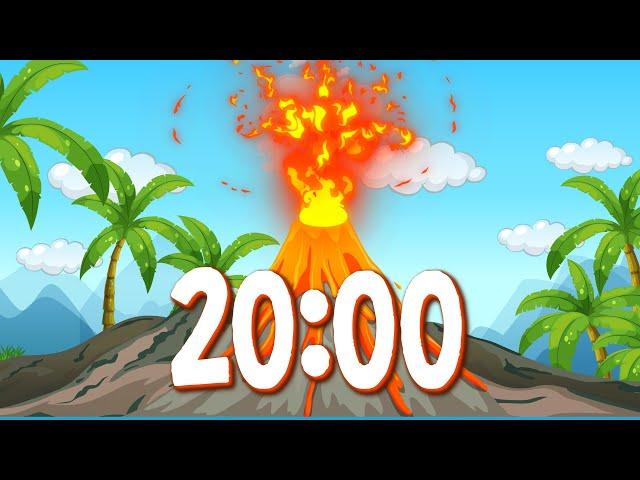 20 Minute Timer VOLCANO Explosion  Countdown with sounds