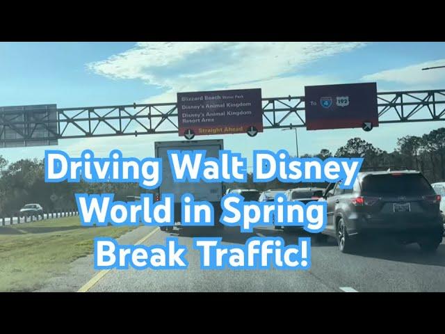 Spring Break is Here! Driving Through Walt Disney World in Heavy Traffic! March 2025!