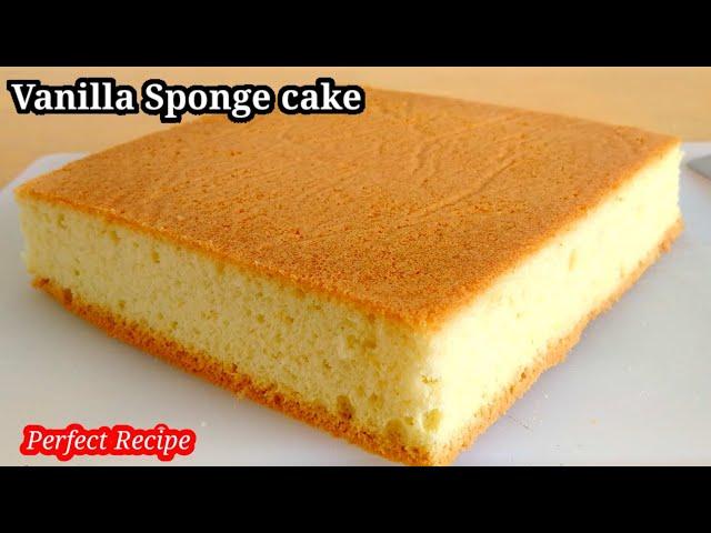 Vanilla Sponge Cake | How to make perfect sponge cake | easy cooking with das