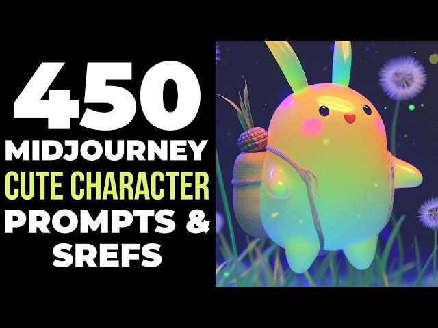 450 Midjourney ai art prompts & sref codes for 'Cute Characters' (Prompts & srefs in description)