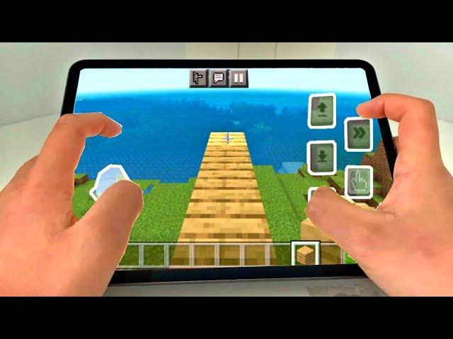 How To SPEED SAFE BRIDGE In MCPE With New Controls (Handcam)