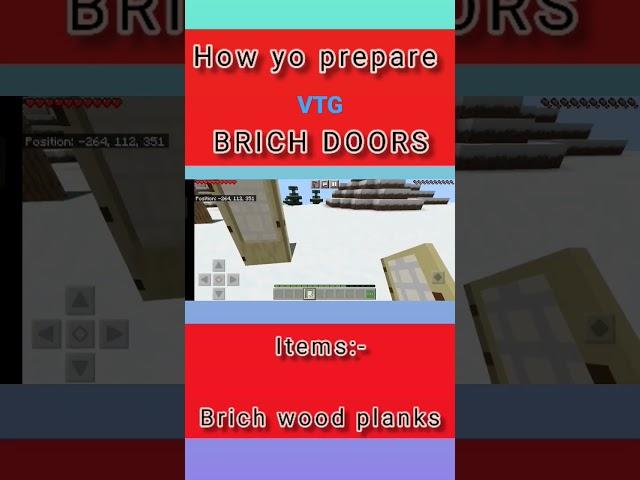 How to prepare doors 03 BRICH DOOR  Inine craft #Vedanth Telugu Gamer#