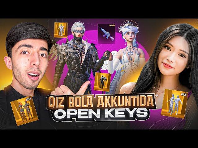 QIZ BOLA AKKAUNTIDA OPEN KEYS  PUBG MOBILE!!!