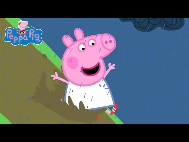 Peppa Pigs Messy And Muddy Fun Run  Peppa Pig Asia  Peppa Pig English Episodes