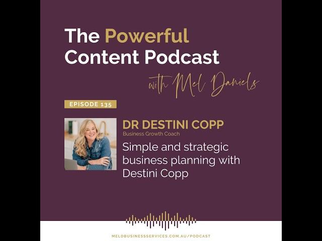 Simple and strategic business planning with Destini Copp