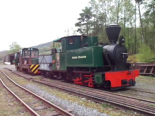 South Tynrdale Railway: The No.272 'Newcastle' shunts Two Locos 'Naworth' & 'Green Dragon'.