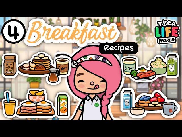 4 RECIPES for morning routine!! ️| Toca Life World