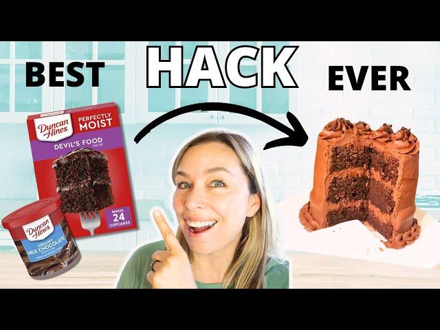 Use This HACK!  CHOCOLATE Cake Mix HACK + Frosting HACK