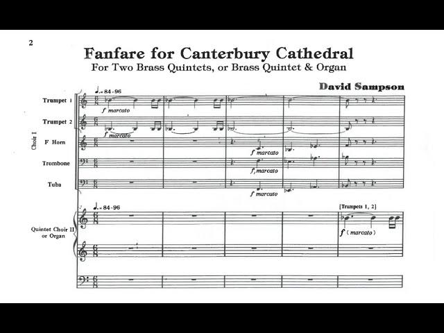 Sampson - Fanfare For Canterbury Cathedral [Score]