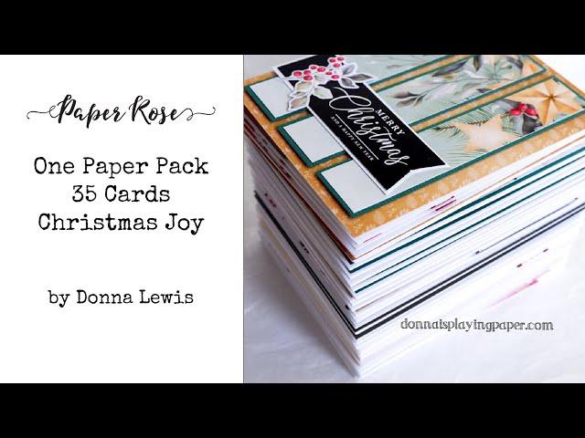 35 Cards from One Paper Pack - Pape Rose  Christmas Joy | Cardmaking with Paper Rose Studio