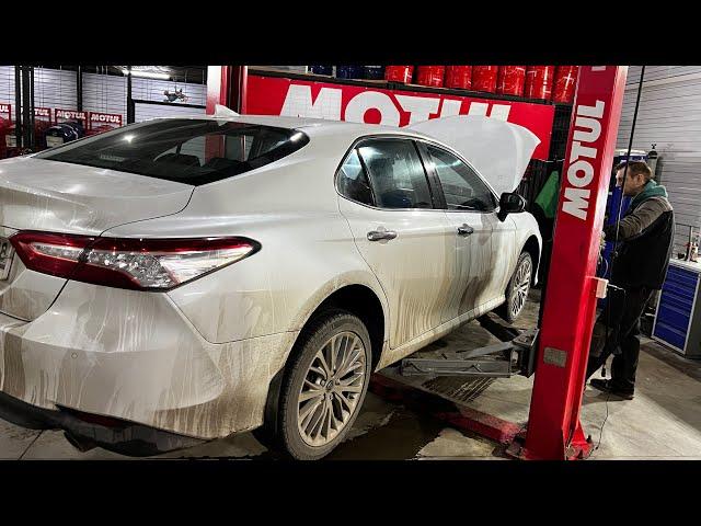 Замена масла в акпп Toyota Camry V70 Aisin u760e