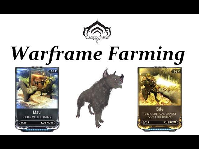 Warframe Farming - Kubrow Mods
