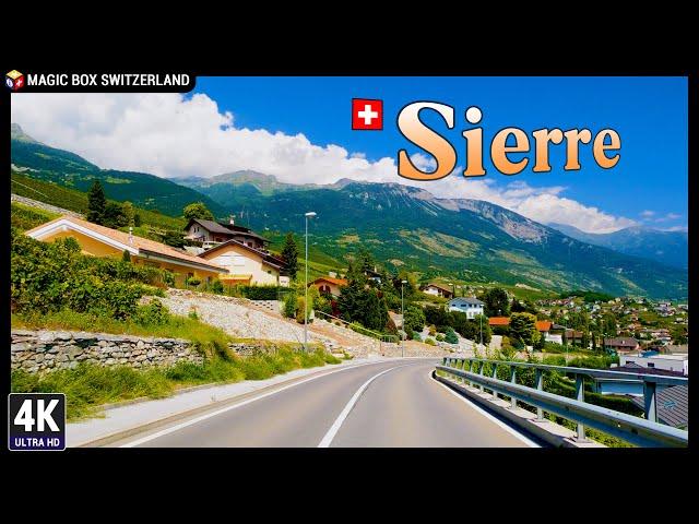 Sierre 4K  Walking in Crans-Montana & Scenic Drive Road Trip to Sierre - Valais / Wallis Ep#2