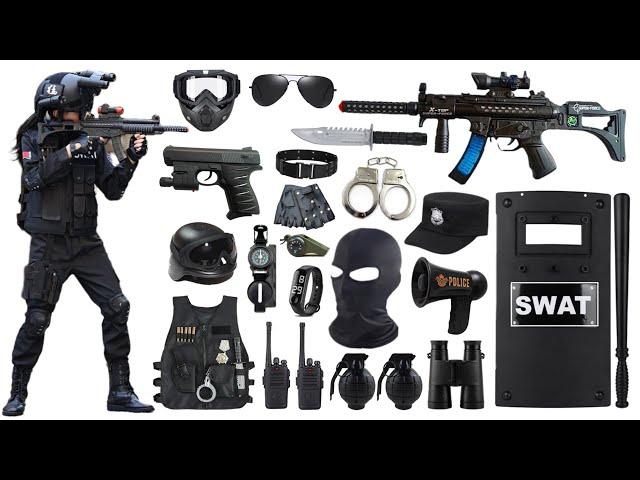 Special Police Weapons Toy set Unboxing-M416 guns, S686 shotgun, Gas mask, Glock pistol, Dagger