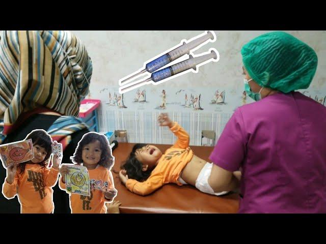 IMUNISASI VAKSIN INFLUENZA ANAK | DAPET HADIAH DARI DOKTER, TAPI KOK NANGIS YA? | QIFA AGUNG