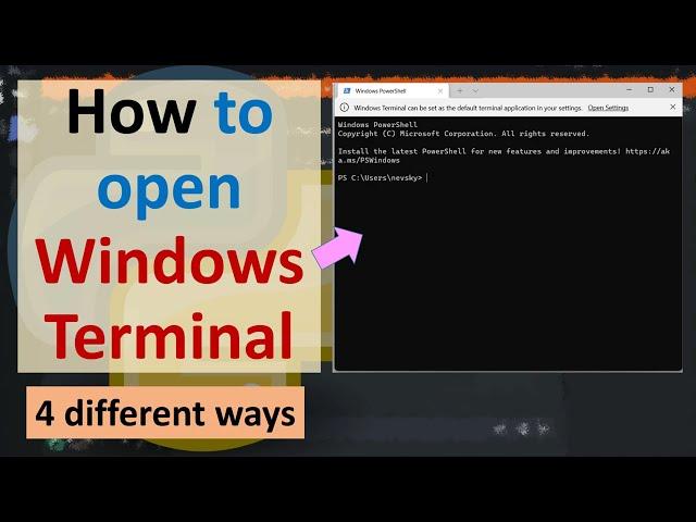 4 ways to open Windows Terminal